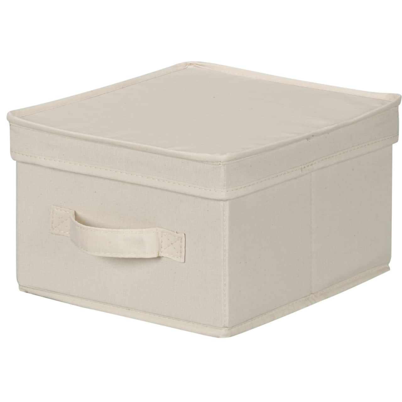 Household Essentials Medium Canvas Storage Bin with Lid